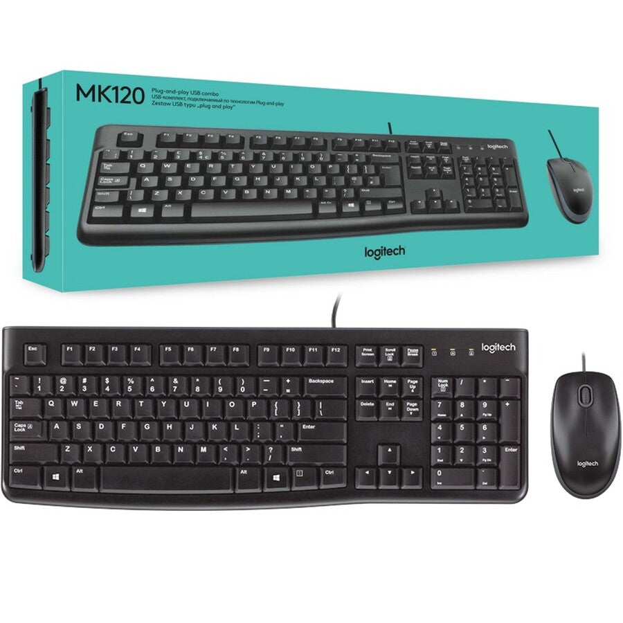 Combo Logitech MK120 Cableado