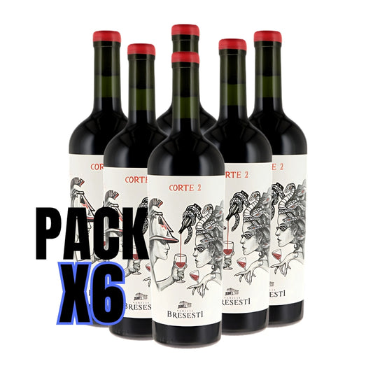 Pack vinos blend Bresesti corte 2 x 6 Botellas 750cc