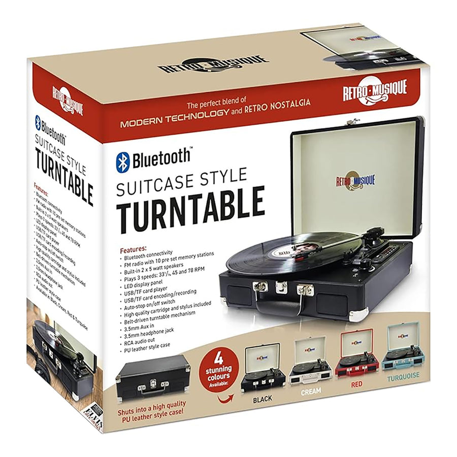 Tocadisco Vinilo Retro Musique BT Radio FM