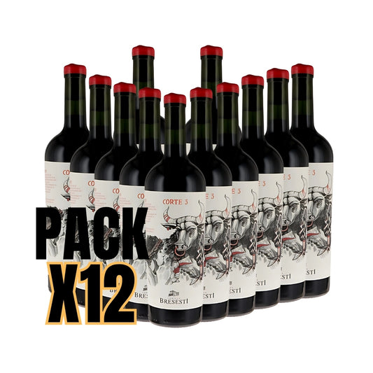 Pack vinos blend Bresesti corte 3 x 12 Botellas 750cc
