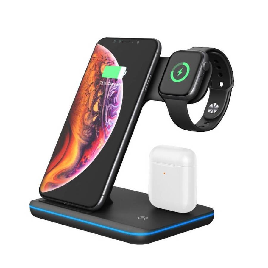 Estacion de Carga Inalambrica 3 en 1