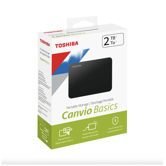 Disco duro externo 2.5" 2TB Toshiba Canvio USB 3.2