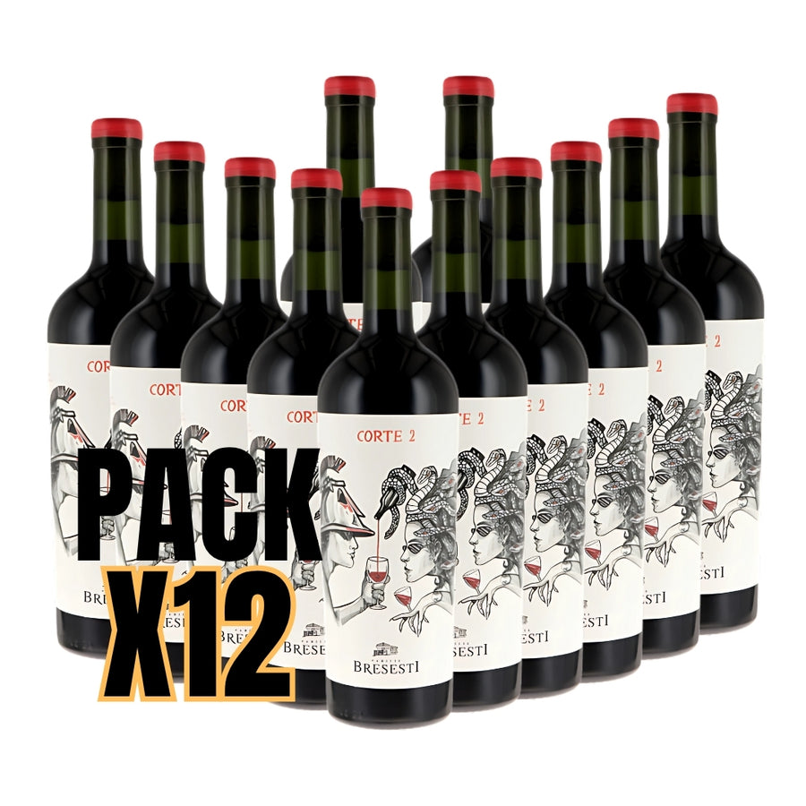 Pack vinos blend Bresesti corte 2 x 12 Botellas 750cc