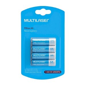 Pilas recargables AA X4 2500MAH Multilaser