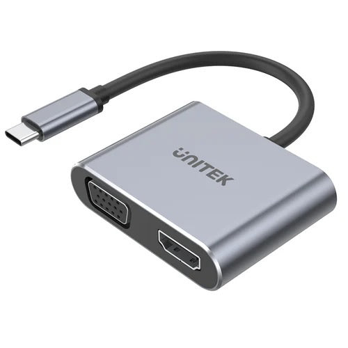 HUB USB-C Unitek 4 en 1 Dual Display PD 100W D1049A