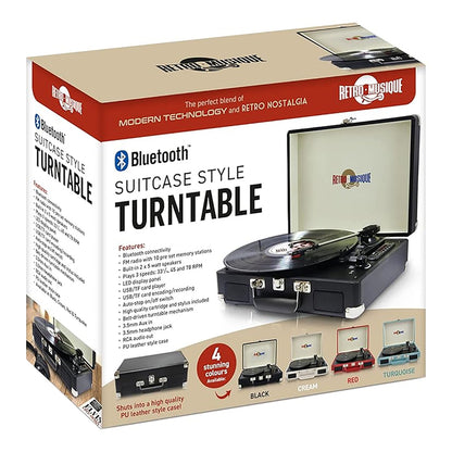 Tocadisco Vinilo Retro Musique BT Radio FM