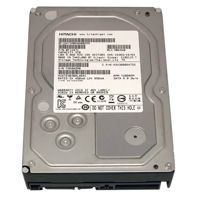 Disco duro HDD 3.5" INT SATA 3TB Hitachi