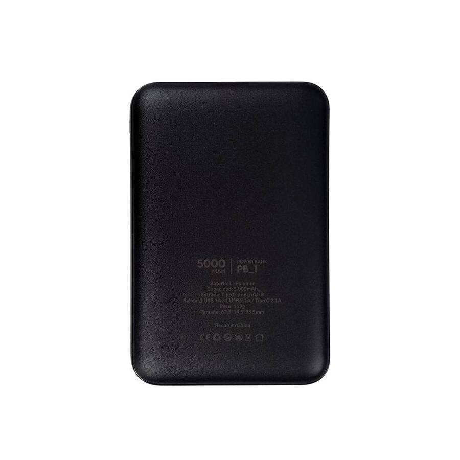 Power Bank BLOOX PB_1 5.000mAh Entrada: Tipo C Negro / Salid