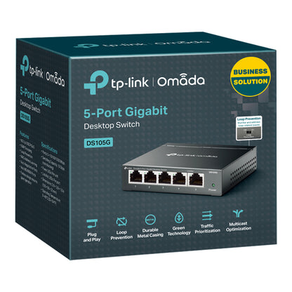 Switch Tp-Link 5 puertos DS105G Omada 10/100mbps
